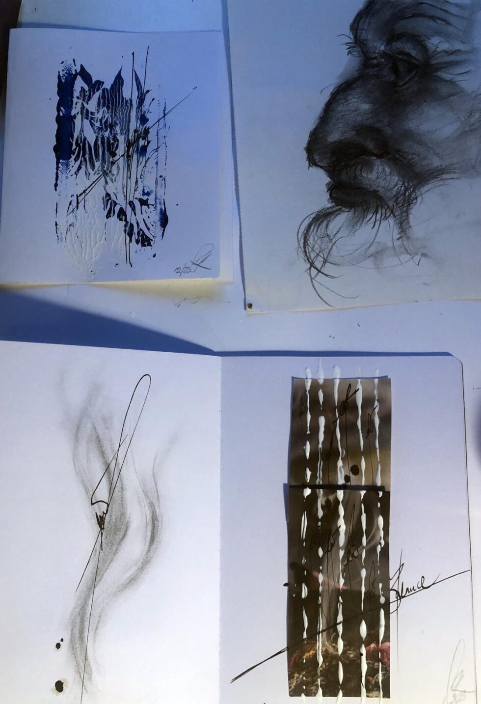 doch verschieden Skizzenbücher, Techniken, kleine Serien A5